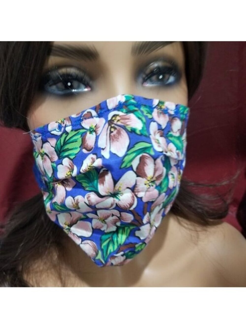 Cloth Face Mask - Silver/Copper Filters-Blue Ties